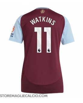 Aston Villa Ollie Watkins #11 Maglia Gara Casa Repliche 2024-25 Donna Maniche Corte
